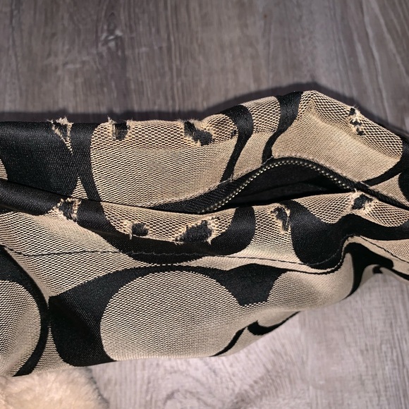 Grey and Black Coach Purse - Picture 6 of 8